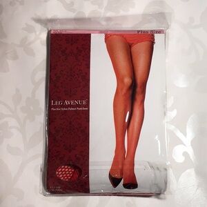 Leg Avenue: Nylon Fishnet Pantyhose. Plus Size​